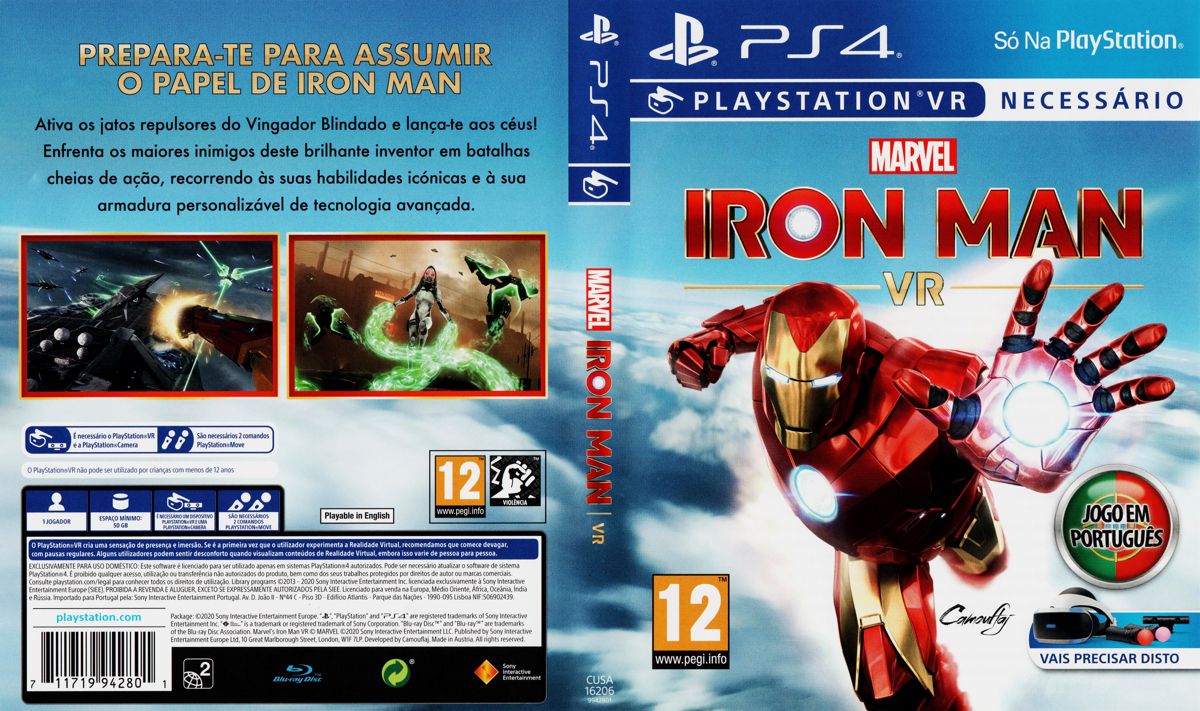 Iron Man VR box art for Playstation 4